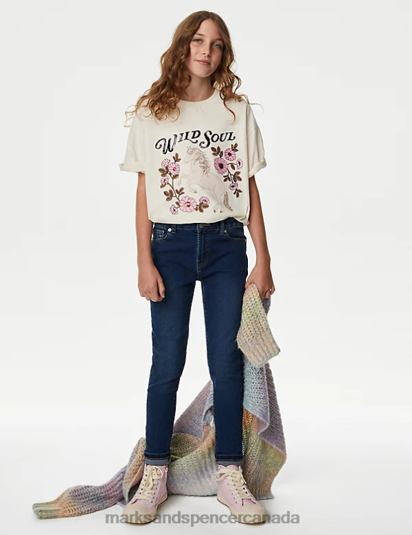 Marks and Spencer sale - Kids Blue Denim Clothing Marks & Spencer Skinny Denim Jeans 20VTD8842