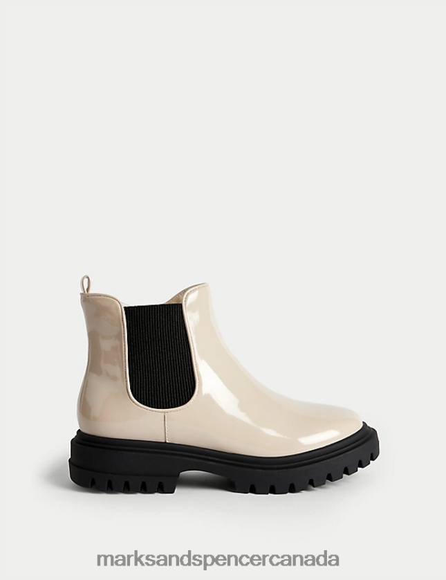 Footwear 20VTD9189 Cream Kids Marks & Spencer Freshfeet Chunky Chelsea Boots - Marks and Spencer online