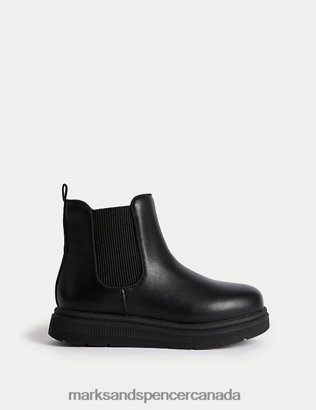 Marks and Spencer Canada - Footwear 20VTD9208 Black Kids Marks & Spencer Freshfeet Chelsea Boots