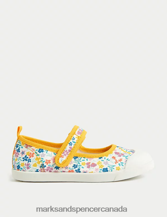 Footwear 20VTD9448 Multi Kids Marks & Spencer Floral Mary Jane Pumps - Marks and Spencer outlet