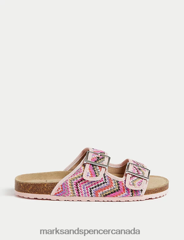 Footwear 20VTD9520 Pink Mix Kids Marks & Spencer Footbed Sandals - Marks and Spencer Canada locations