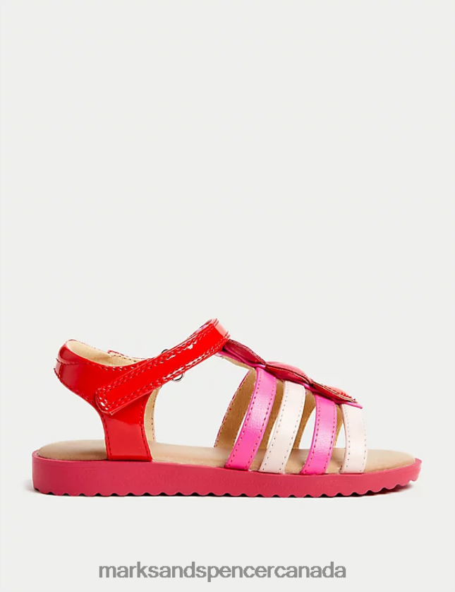 Footwear 20VTD9752 Pink Kids Marks & Spencer Heart Fisherman Sandals - Marks and Spencer online