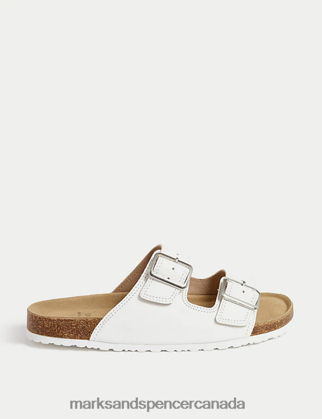 Footwear 20VTD9920 White Kids Marks & Spencer Footbed Sandals - Marks and Spencer outlet