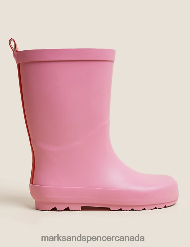 Footwear 20VTD9945 Pink Kids Marks & Spencer Plain Welly Boots - Marks and Spencer online