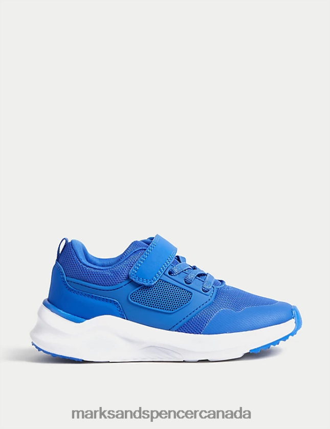 Marks and Spencer near me - Footwear 20VTD9960 Blue Kids Marks & Spencer Freshfeet Riptape Sport Trainers