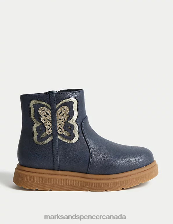 Kids Navy Footwear Marks & Spencer Freshfeet Chelsea Boots 20VTD8964 - Marks and Spencer online