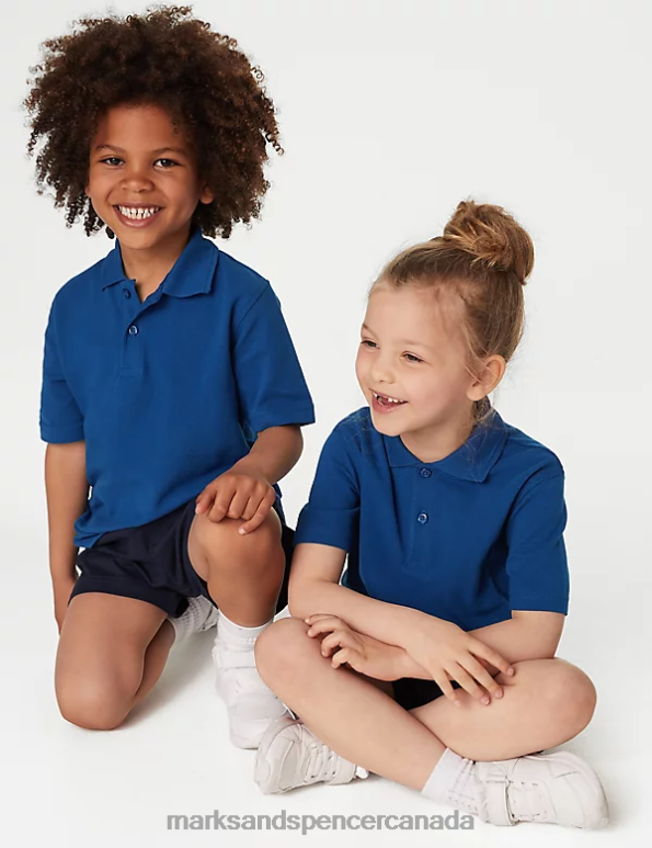 Marks and Spencer near me - Kids Royal Blue School Uniform Marks & Spencer Pure Cotton School Polo Shirt 20VTD8035