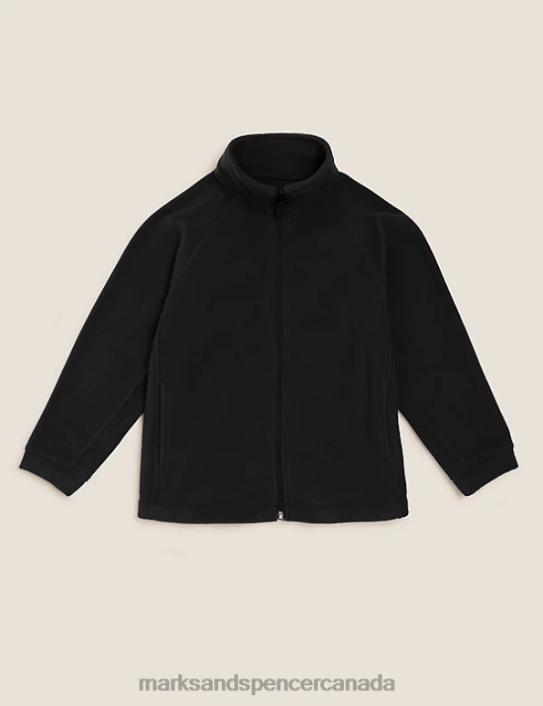 Marks and Spencer sale - Kids Black School Uniform Marks & Spencer Zip Fleece 20VTD8954