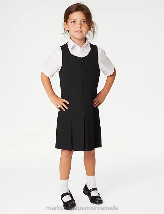 Marks and Spencer sale - Marks & Spencer Kids Permanent Pleats School Pinafore School Uniform Black 20VTD9064