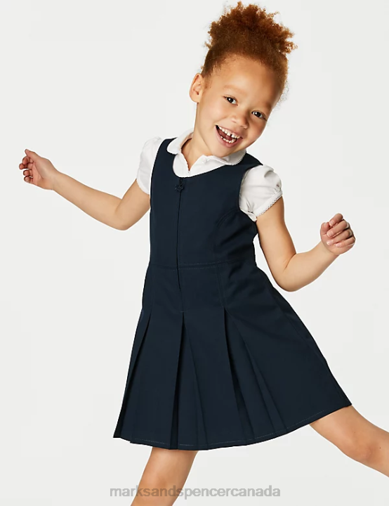 Marks and Spencer Canada - Marks & Spencer Kids Permanent Pleats School Pinafore School Uniform Navy 20VTD9062