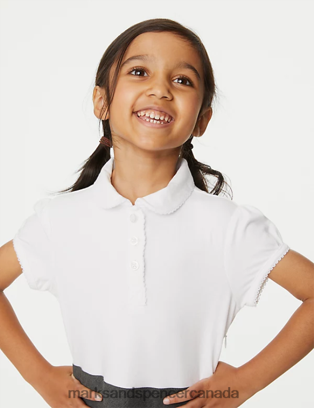 School Uniform 20VTD9346 Grey Kids Marks & Spencer Cotton Rich School Pinafore - Marks and Spencer outlet