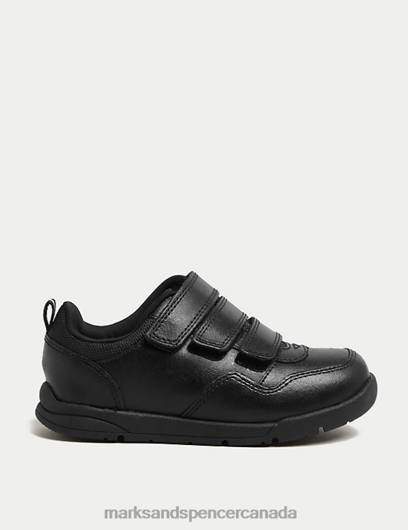 Kids Black School Uniform Marks & Spencer Leather Freshfeet School Shoes 20VTD8533 - Marks and Spencer outlet