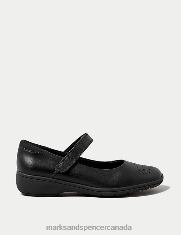 Kids Black School Uniform Marks & Spencer Leather Freshfeet School Shoes 20VTD8678 - Marks and Spencer outlet