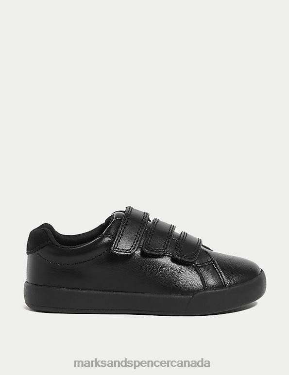 Marks and Spencer sale - Kids Black School Uniform Marks & Spencer Leather Freshfeet Trainers 20VTD8717