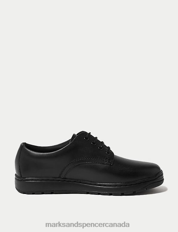 Kids Black School Uniform Marks & Spencer Leather Lace Up School Shoes 20VTD8008 - Marks and Spencer outlet