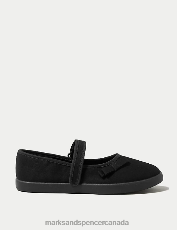 Marks and Spencer sale - Kids Black School Uniform Marks & Spencer Riptape Plimsoll School Shoes 20VTD8937