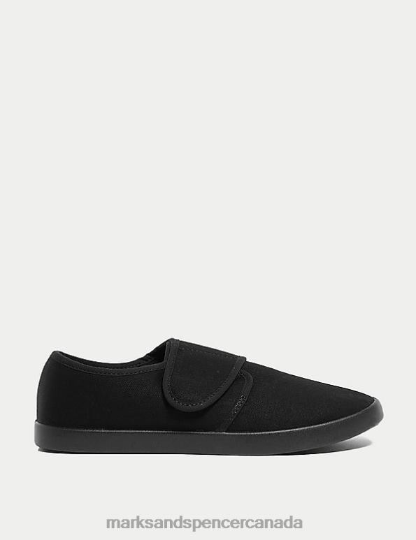 Marks and Spencer sale - Kids Black School Uniform Marks & Spencer Riptape Plimsolls 20VTD8367