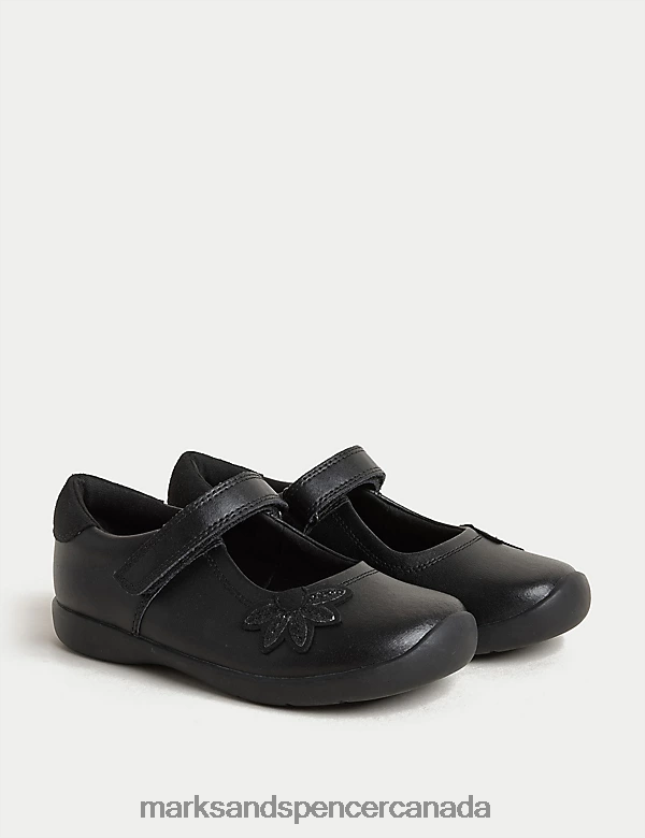 Marks and Spencer sale - School Uniform 20VTD9572 Black Kids Marks & Spencer Leather Freshfeet School Shoes