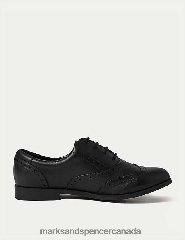 School Uniform 20VTD9639 Black Kids Marks & Spencer Leather Lace-up Brogues School Shoes - Marks and Spencer Canada locations