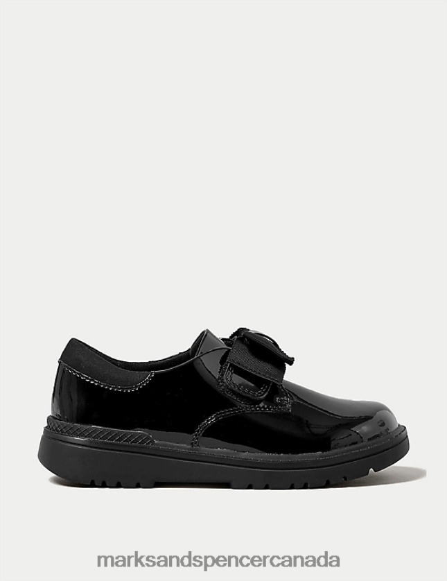 Marks and Spencer near me - School Uniform 20VTD9799 Black Kids Marks & Spencer Leather Freshfeet Bow School Shoes