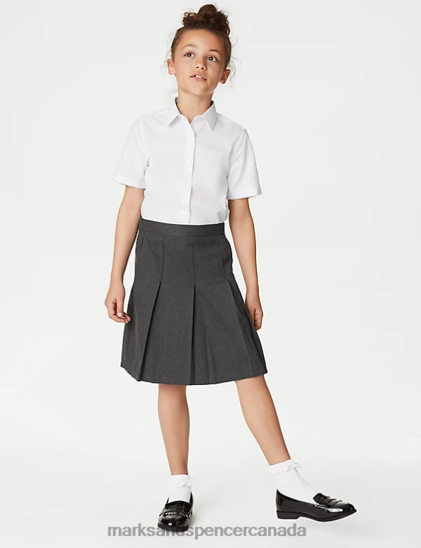 Marks and Spencer Canada - Kids Grey School Uniform Marks & Spencer Longer Length School Skirt 20VTD8990