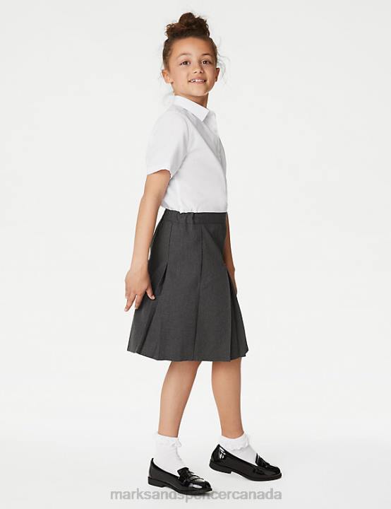 Marks and Spencer near me - Marks & Spencer Kids Slim Fit Permanent Pleats School Skirt School Uniform Grey 20VTD9116