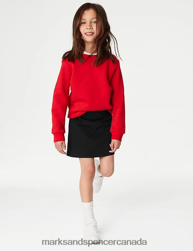 School Uniform 20VTD9193 Black Kids Marks & Spencer Cotton with Stretch Sports School Skorts - Marks and Spencer online