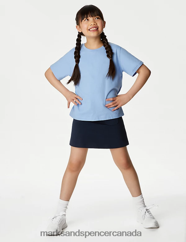 Marks and Spencer sale - School Uniform 20VTD9467 Navy Kids Marks & Spencer Cotton with Stretch Sports School Skorts