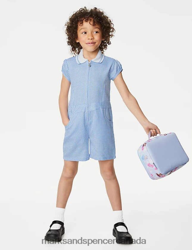 School Uniform 20VTD9331 Light Blue Kids Marks & Spencer Gingham School Playsuit - Marks and Spencer Canada locations