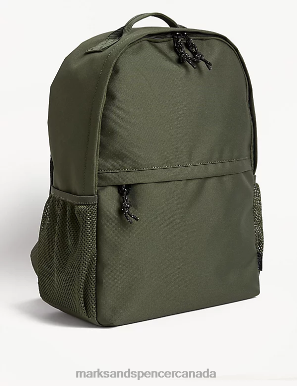 Men Green Accessories Marks & Spencer Recycled Polyester Pro-Tect Backpack 20VTD5687 - Marks and Spencer Canada locations