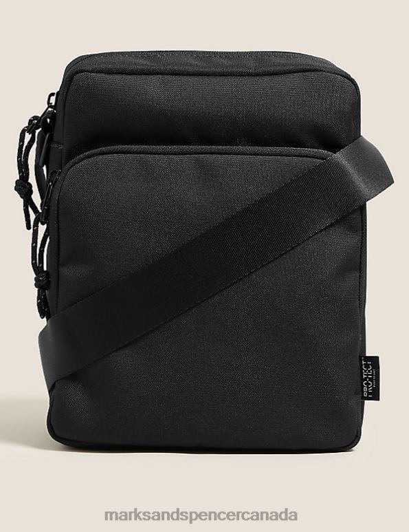 Men Black Accessories Marks & Spencer Recycled Polyester Pro-Tect Cross Body Bag 20VTD6520 - Marks and Spencer Canada locations