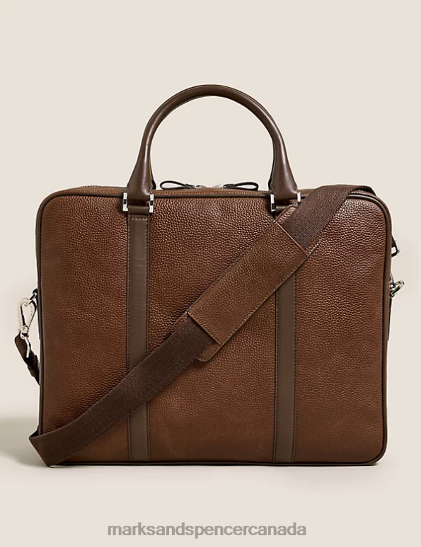 Marks and Spencer Canada - Men Brown Accessories Marks & Spencer Leather Laptop Bag 20VTD3672