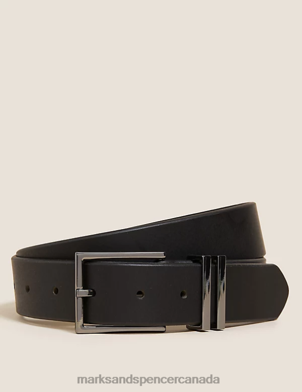 Marks and Spencer sale - Men Black Accessories Marks & Spencer Leather Belt 20VTD6049