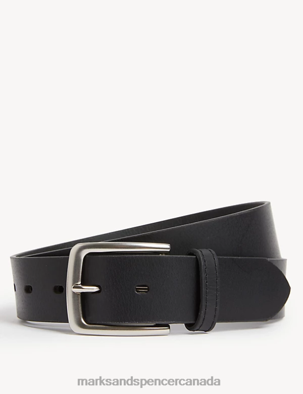 Marks and Spencer sale - Men Black Accessories Marks & Spencer Leather Casual Belt 20VTD5283