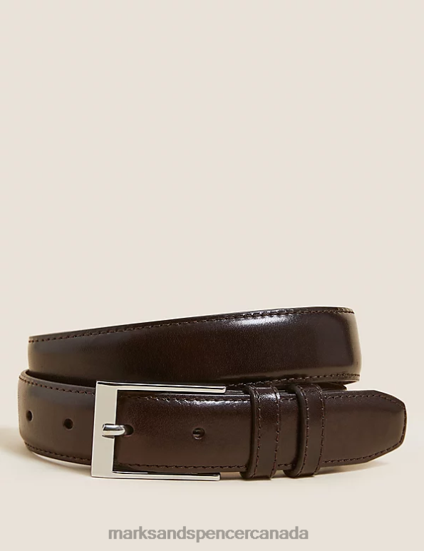 Marks and Spencer Canada - Men Brown Accessories Marks & Spencer Leather Smart Belt 20VTD6478