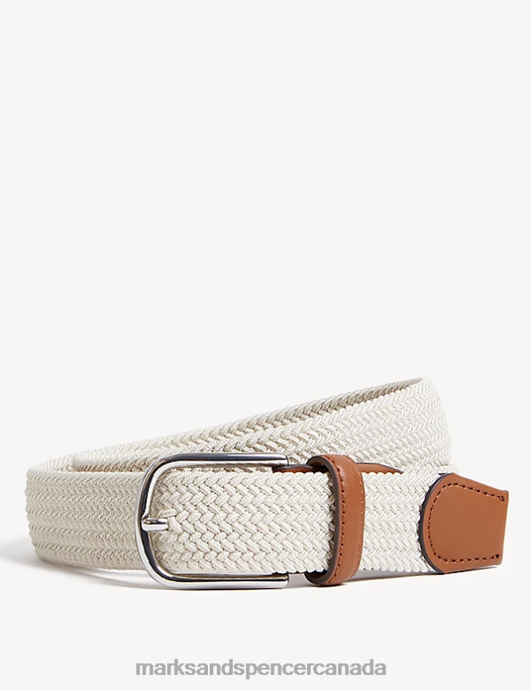 Marks and Spencer Canada - Men Natural Accessories Marks & Spencer Stretch Woven Belt 20VTD6184