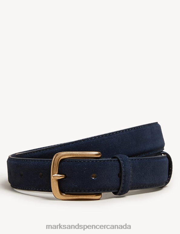 Marks and Spencer Canada - Men Navy Accessories Marks & Spencer Suede Belt 20VTD5088