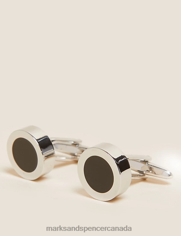 Marks and Spencer near me - Men Silver Accessories Marks & Spencer Circular Cufflinks 20VTD6311