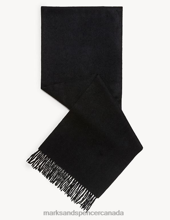 Men Black Accessories Marks & Spencer Pure Cashmere Scarf 20VTD6793 - Marks and Spencer online