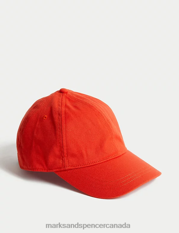 Marks and Spencer Canada - Men Bright Orange Accessories Marks & Spencer Baseball Cap 20VTD6699