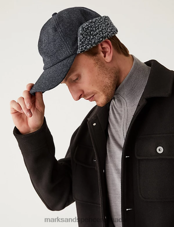 Men Grey Accessories Marks & Spencer Borg Baseball Cap with Thermowarmth 20VTD7028 - Marks and Spencer Canada locations