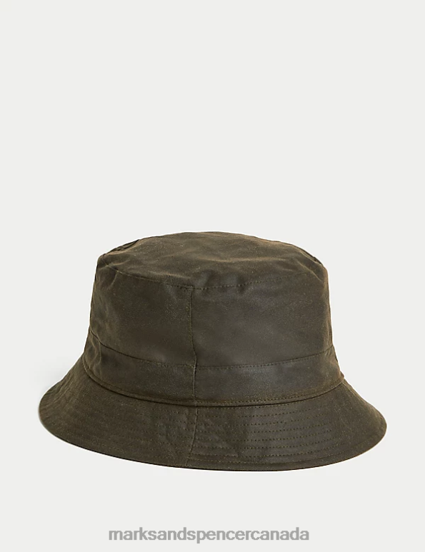 Marks and Spencer Canada - Men Khaki Mix Accessories Marks & Spencer Waxed Cotton Bucket Hat 20VTD5024