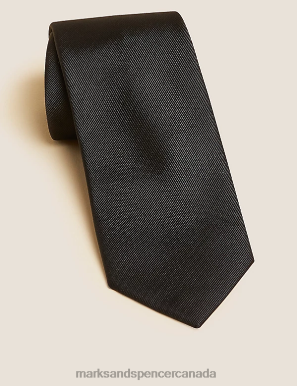 Men Black Accessories Marks & Spencer Machine Washable Tie 20VTD6618 - Marks and Spencer online