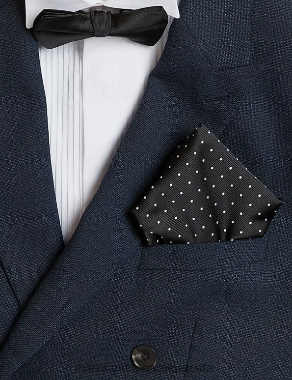 Marks and Spencer near me - Men Black Accessories Marks & Spencer Polka Dot Tie & Pocket Square Set 20VTD6508