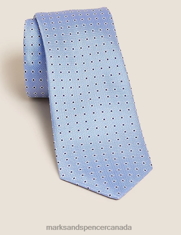 Marks and Spencer near me - Men Blue Accessories Marks & Spencer Foulard Pure Silk Tie 20VTD5545