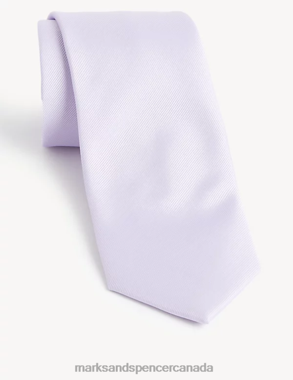 Men Lilac Accessories Marks & Spencer Machine Washable Tie 20VTD6975 - Marks and Spencer outlet