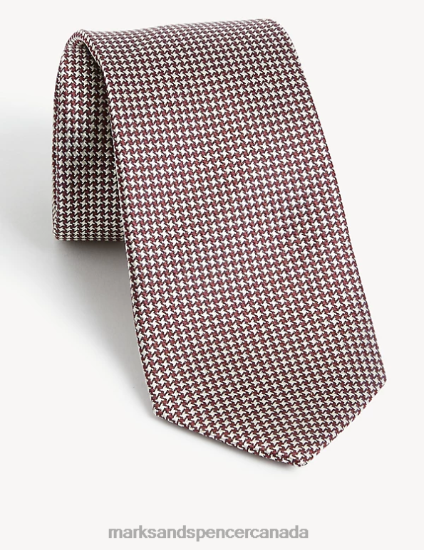 Marks and Spencer Canada - Men Mulberry Accessories Marks & Spencer Check Pure Silk Tie 20VTD5901