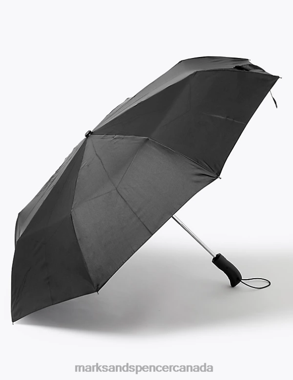 Marks and Spencer sale - Men Black Accessories Marks & Spencer Recycled Polyester Rubber Handle Umbrella with Windtech 20VTD6218