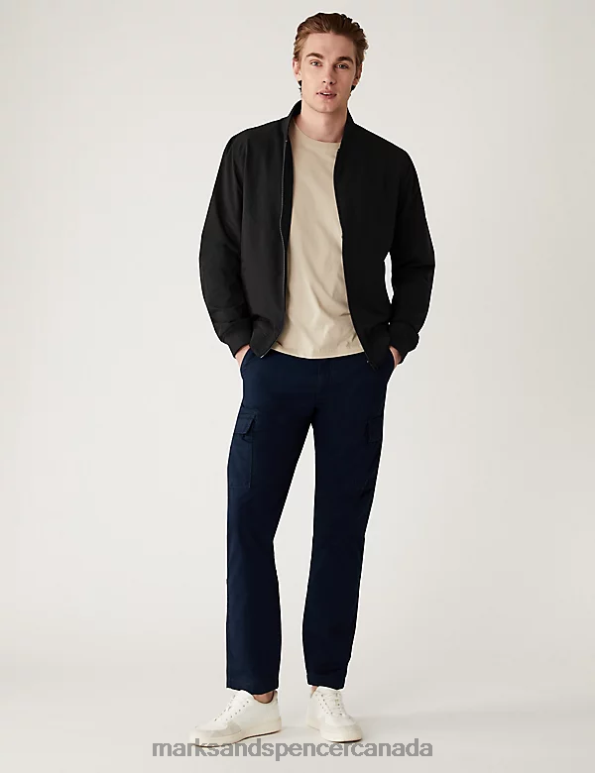 Men Black Clothing Marks & Spencer Bomber Jacket with Stormwear 20VTD6036 - Marks and Spencer online