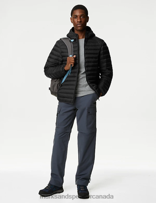 Marks and Spencer Canada - Men Black Clothing Marks & Spencer Feather and Down Jacket with Stormwear 20VTD5025